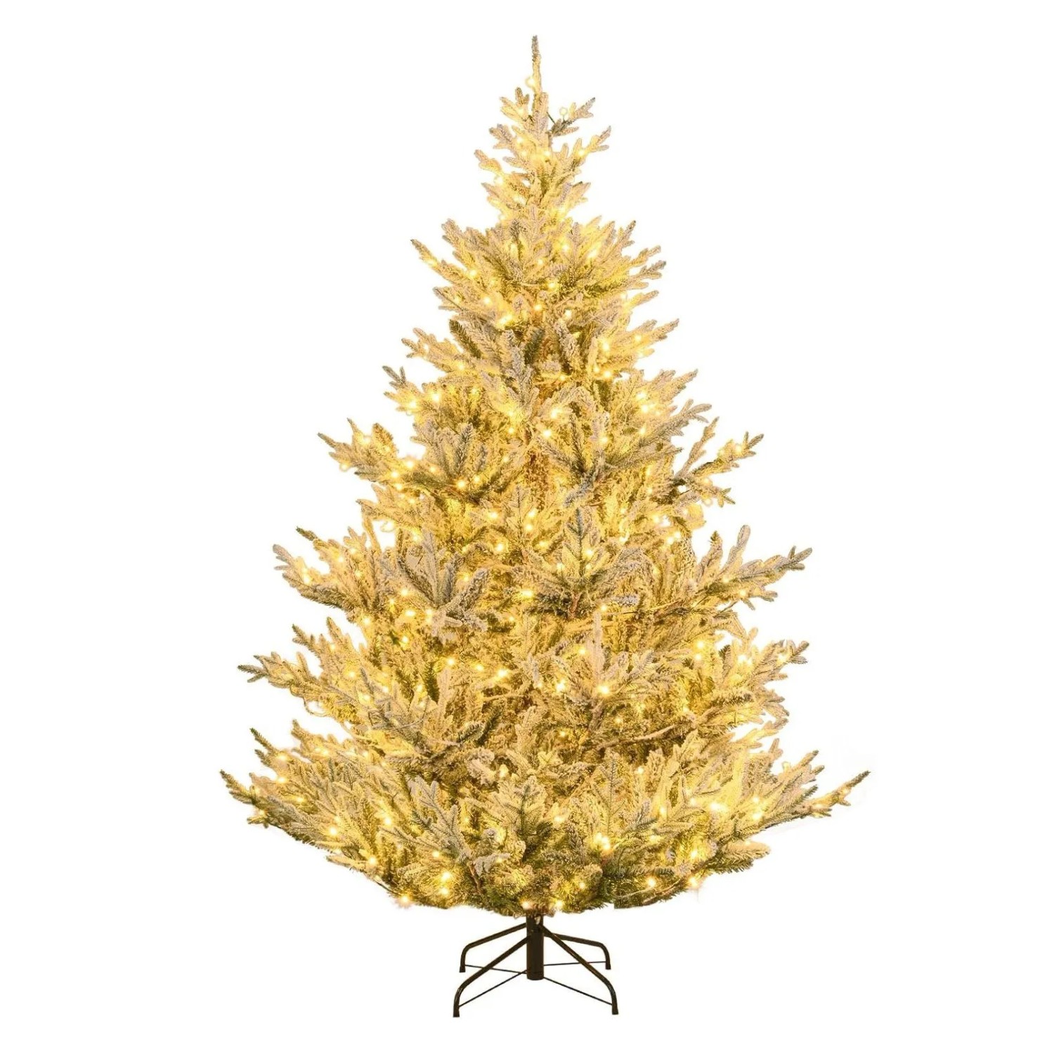 Costway Weihnachtsbaum mit Warmweißen Led-Lichtern 13 Modi 210 cm