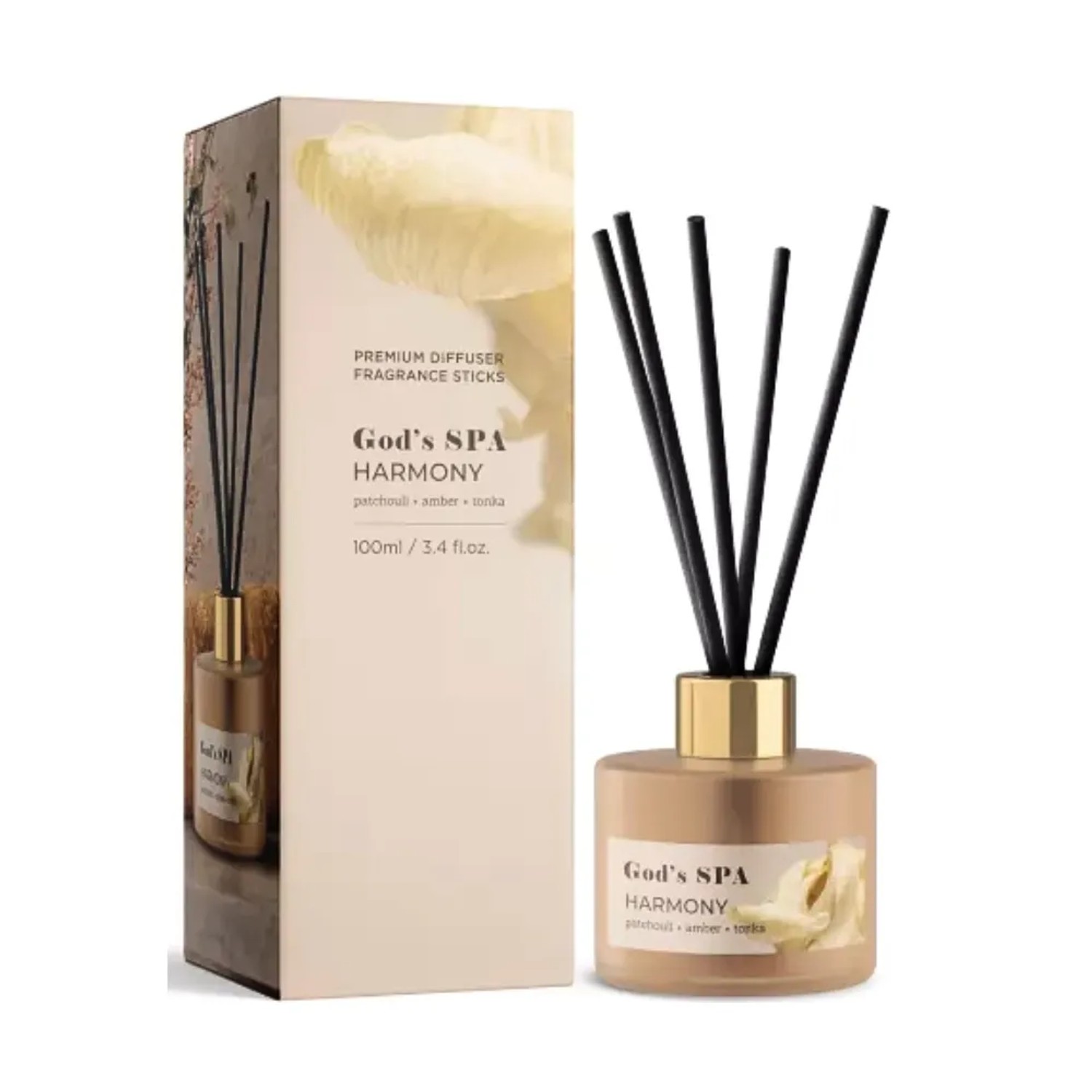 Dekohelden24 Hochwertiger Luxus Raumerfrischer Raumduft Diffuser Aroma Lufterfrischer Patchouli und Amberduft L/B/H 7 x 7 x 20 cm