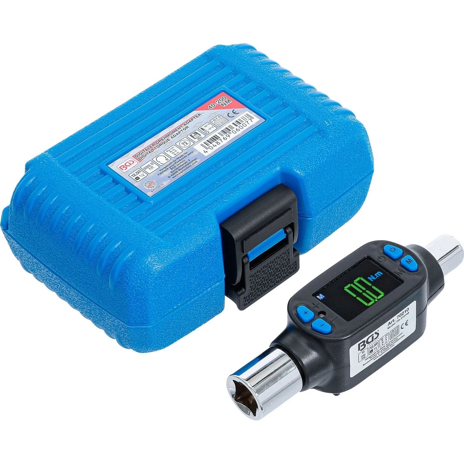 BGS Digitaler Drehmoment Adapter 12 5 Mm  1 2 Zoll  40 200 Nm 70210