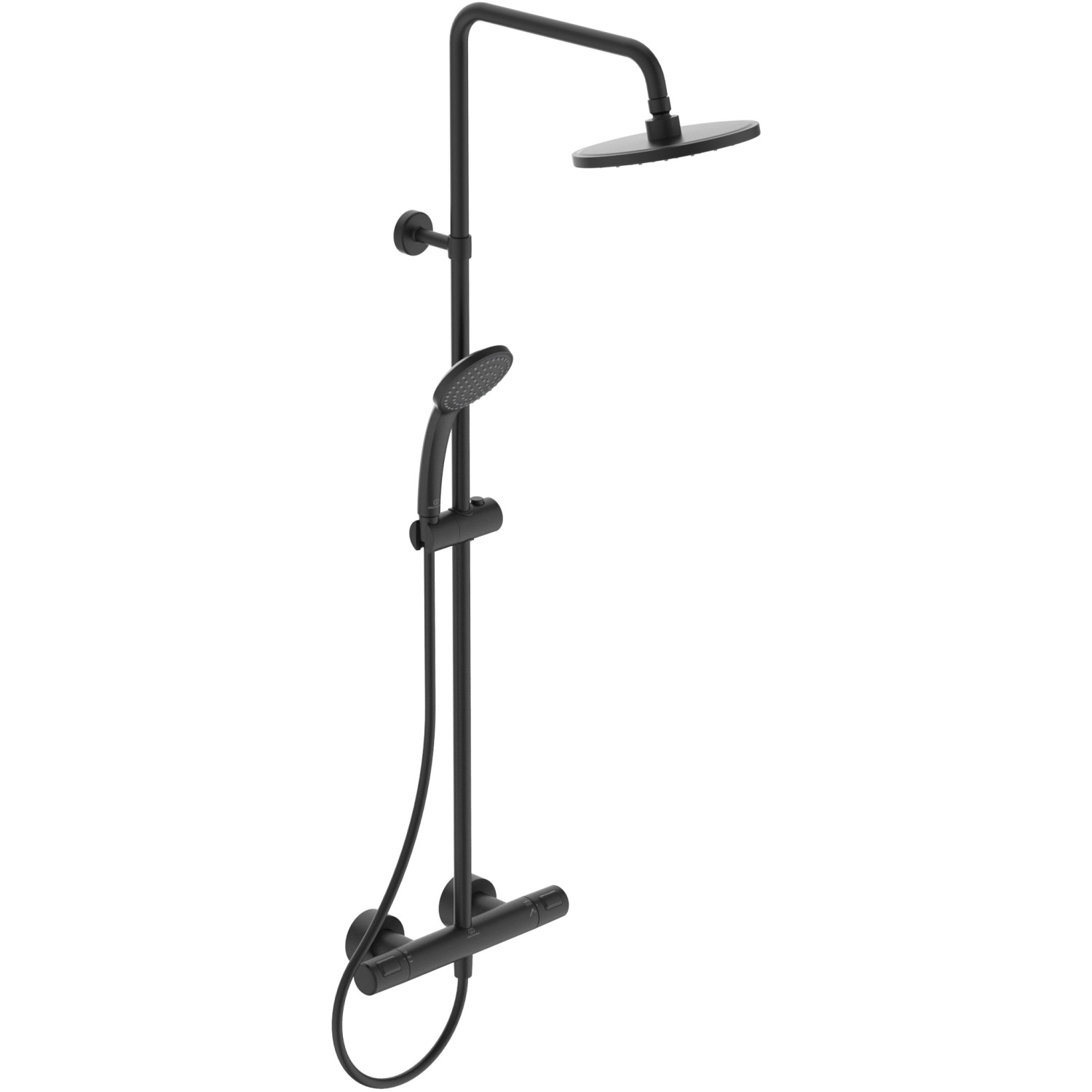 Ideal Standard Duschsystem Ceratherm T25 Kopfbrause 20 cm Silk Black