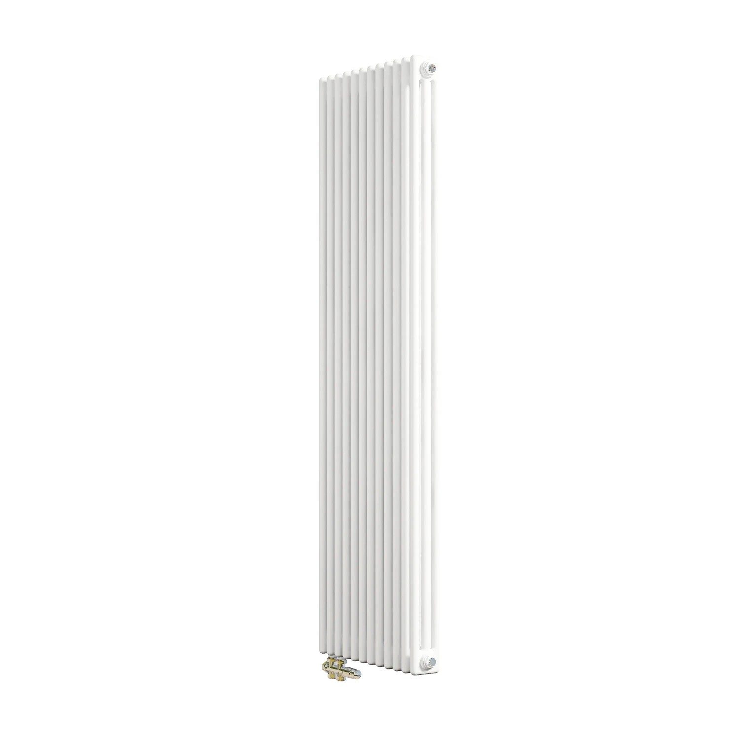 AICA Traditioneller Heizkörper 1800 x 560 mm Gusseisenstil 3 Spalten mit Seitenanschluss Weiß 2283W
