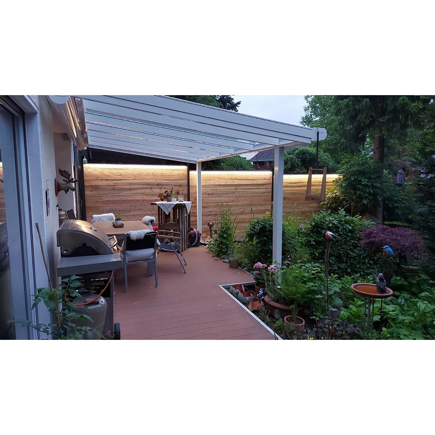 6er Pack Solarleuchten Für Doppelstabmattenzäune - IP65 Warmweiß 60x40 Cm