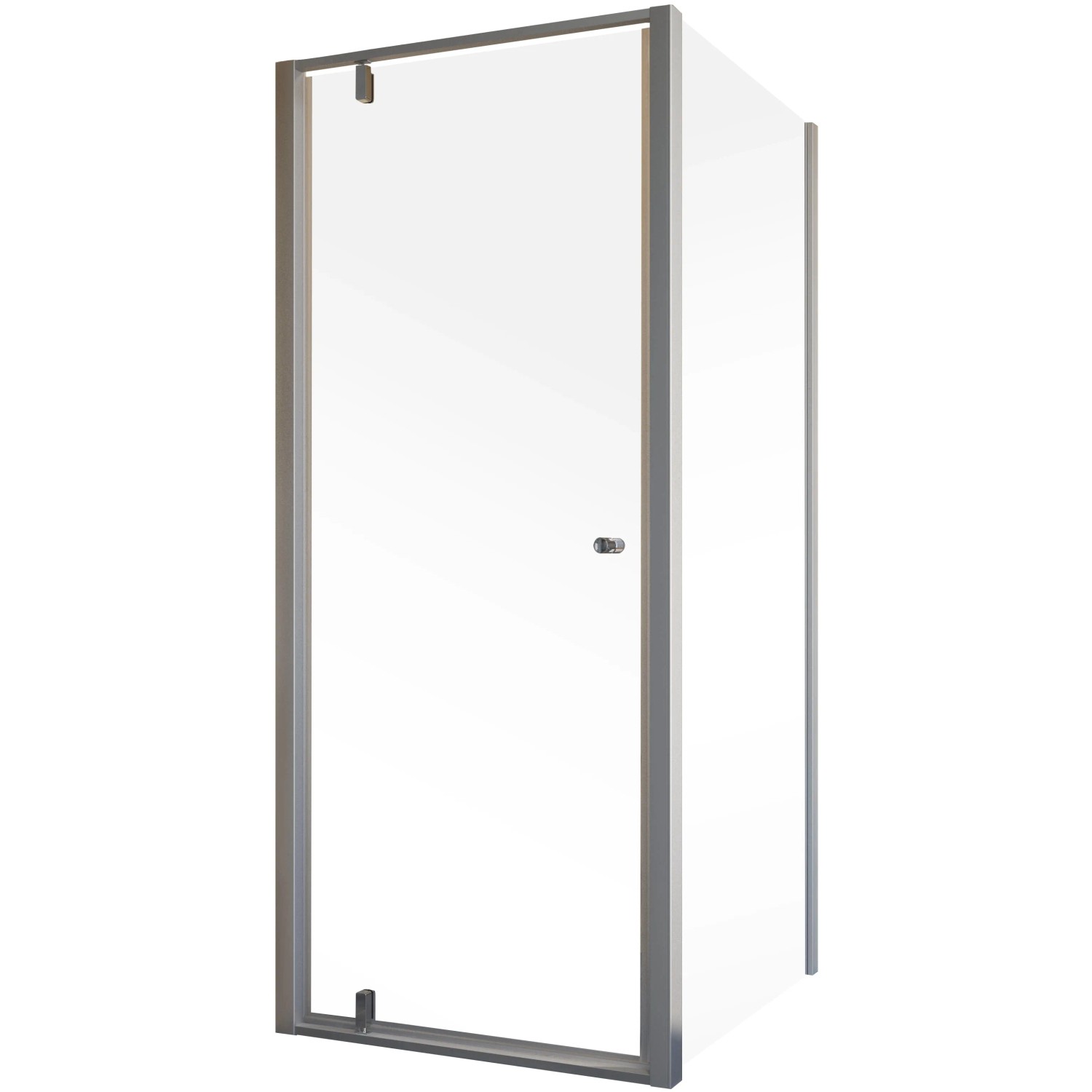 Schulte ExpressPlus Drehtür mit Seitenwand, Alu-Natur, 200x90 cm, Duschtür