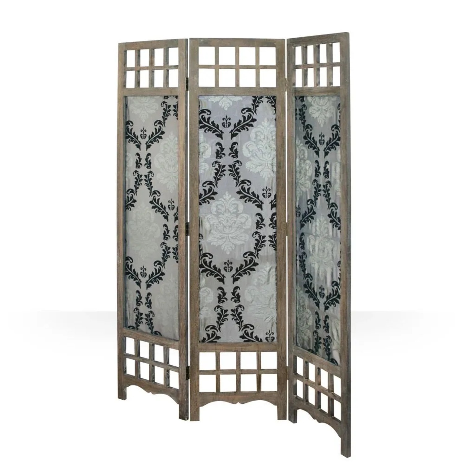 Homestyle4u 3-tlg. Paravent in Braun 120x170 cm 976