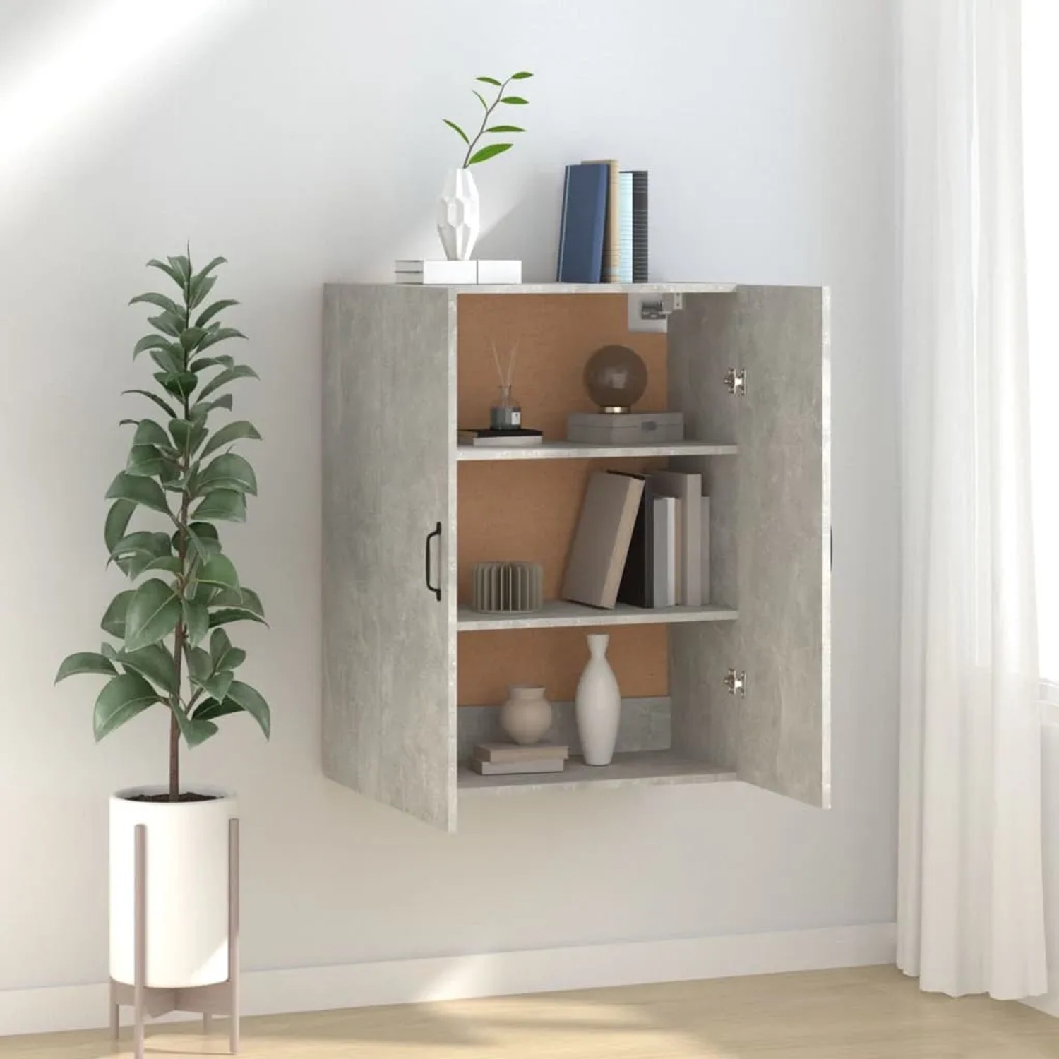 VidaXL Wandschrank Räuchereiche 35x34x90cm – Platzsparender Aufbewahrungsschrank Für Wohnzimmer & Mehr