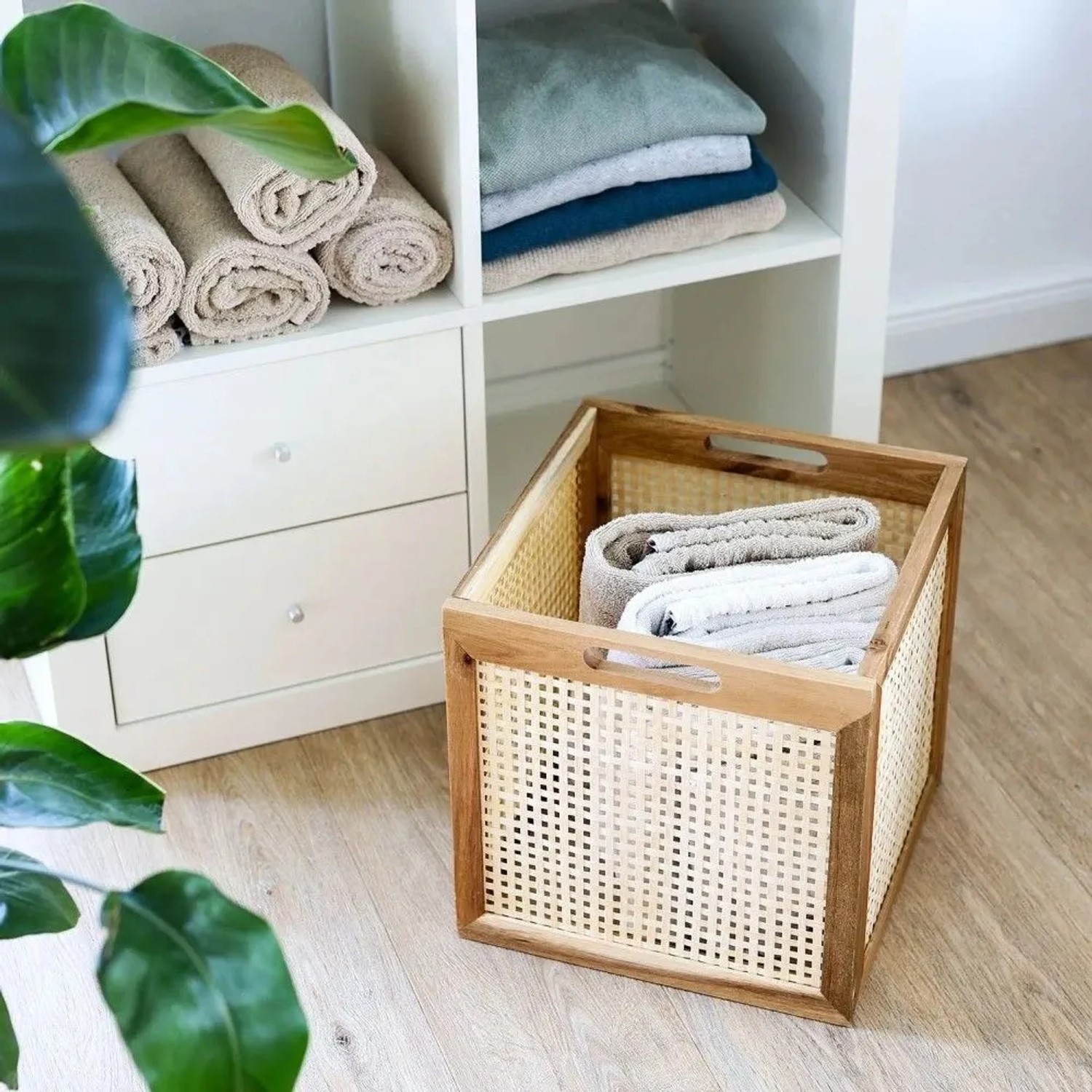 HMF Kallax Regal Einsatz Rattan 32 x 34 x 32 cm kaufen bei OBI