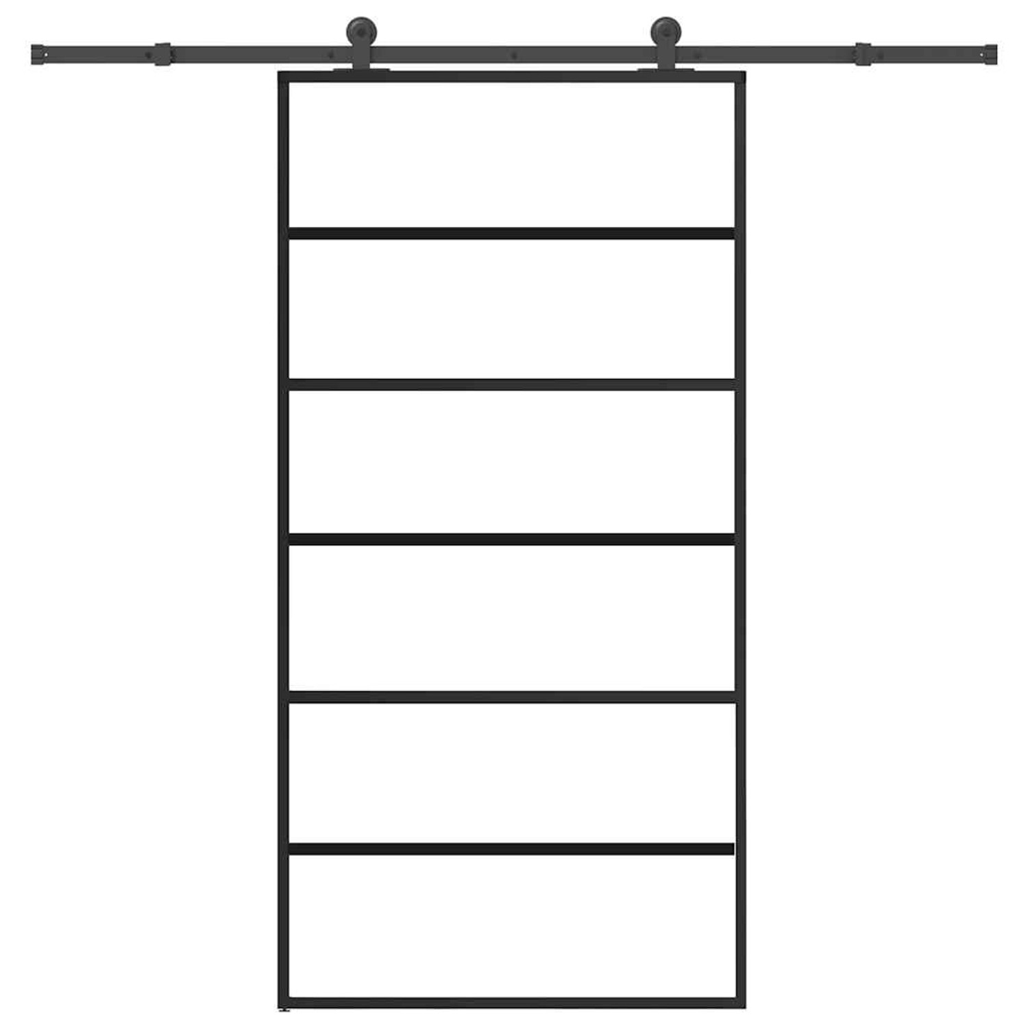 vidaXL Schiebetür mit Beschlag 102x205 cm ESG-Glas & Aluminium 3332832 günstig online kaufen