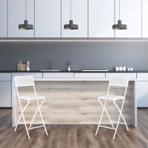 Relaxdays Barhocker 2er Set Kunststoff Stahl Weiß Klappbar 115 cm x 44 cm x 63 cm