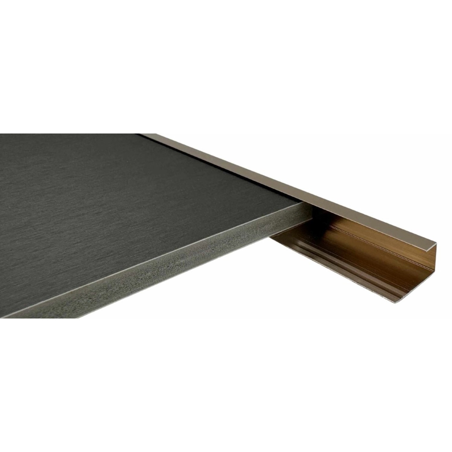 Colortree Aluminium Profil Endprofil Rose Gold Eloxiert 2m U Montageprofil günstig online kaufen