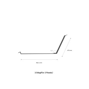 Anker Solix Solarmodulhalterung für 2 Panels, feuerverzinkter Stahl, schwarz, für Flachdach & Garten.