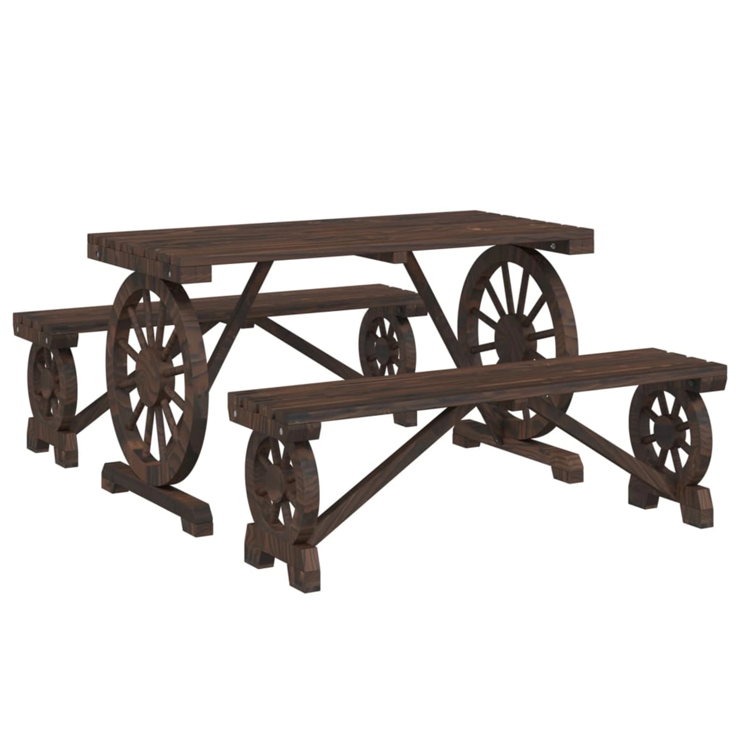 vidaXL 3-Tlg Garten-Essgruppe Massivholz Tanne 3207138 günstig online kaufen