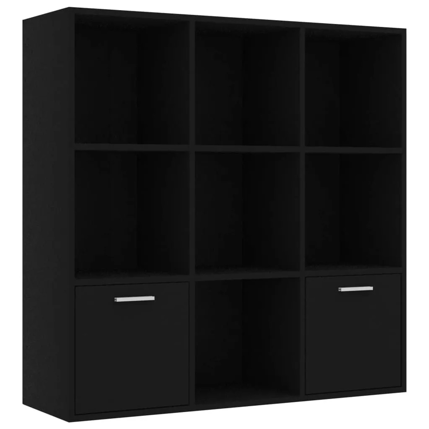 vidaXL Bücherregal Schwarz 98x30x98 cm Holzwerkstoff 801117 günstig online kaufen