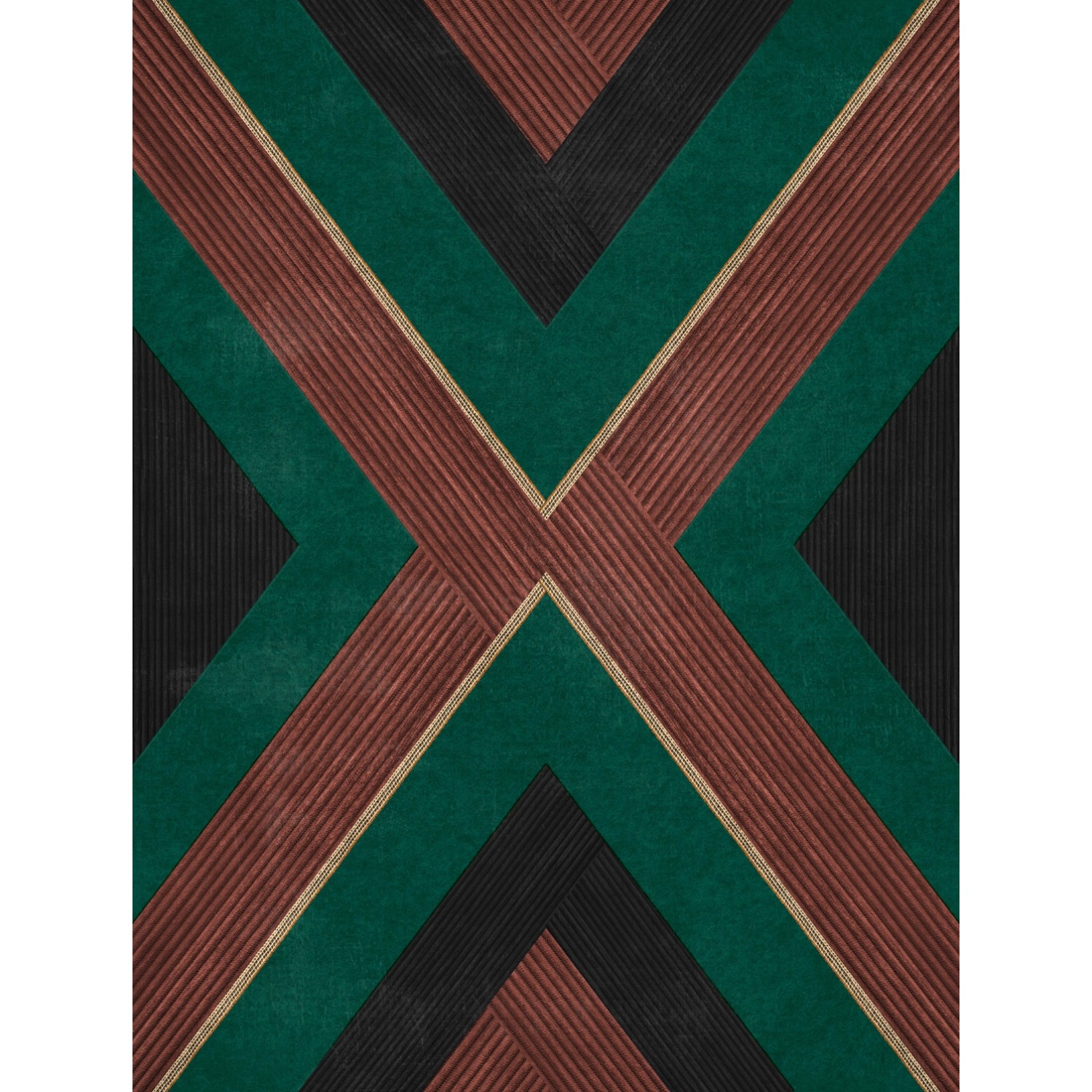 Sanders & Sanders Tapete Geometrisches Motiv Terrakotta Grün Und Schwarz 53 günstig online kaufen