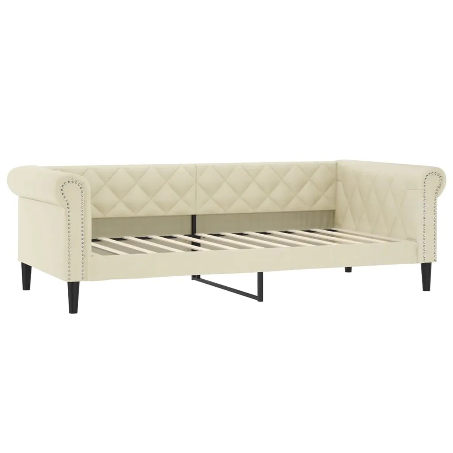vidaXL Tagesbett Creme 90x200 cm Kunstleder 354228