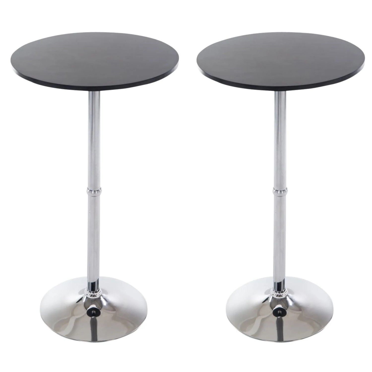 CLP 2er Set Stehtische Rund Ø 60 cm Schwarz