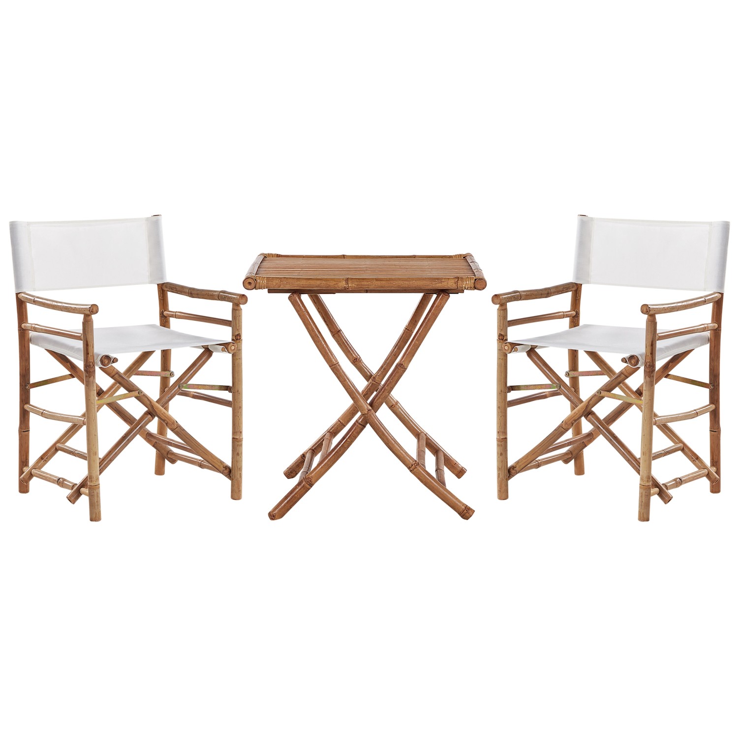 Beliani Bistro Set MOLISE Cremeweiß 70x70x73