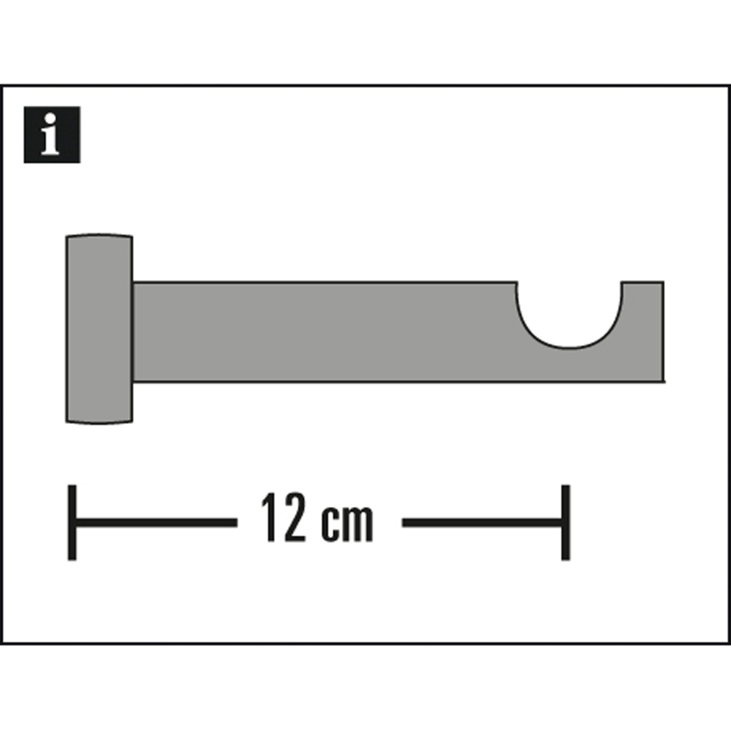 Gardinia Holz-Träger Country, offen, 12 cm, Buche, für Stilgarnituren.
