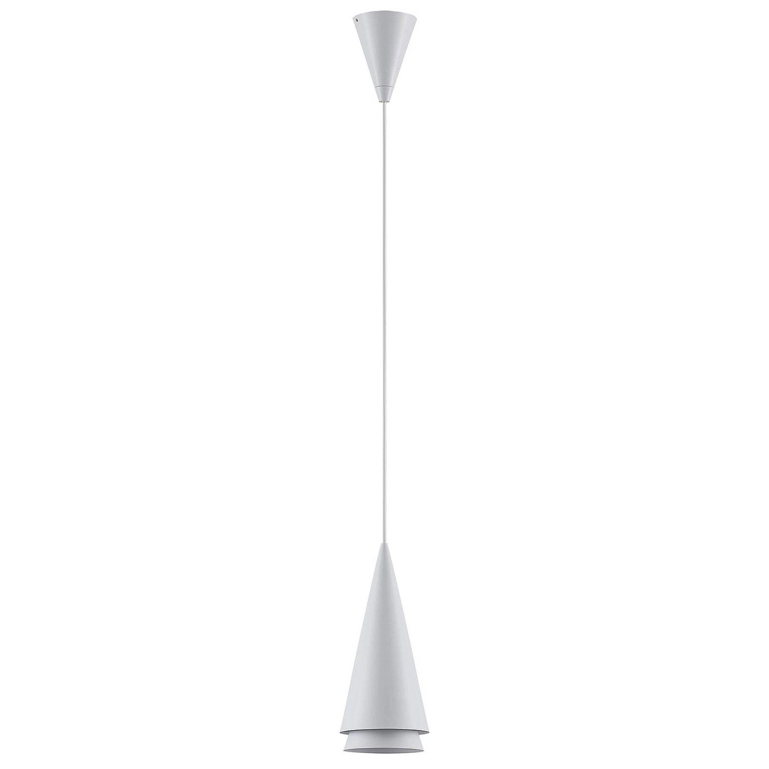 Lucande Pendelleuchte Naoh 9976150 Modern in Weiß aus Metall 1-flammig E27 günstig online kaufen