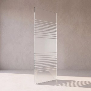 Doorlegro Glasschiebetür Türblatt Ripple 775 mm x 2175 mm mit Klebegriff