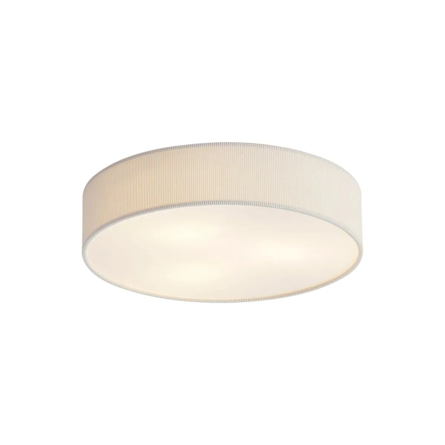 QAZQA Moderne Deckenleuchte Weiß mit Samtschirm 46cm 3 Flammig Luz