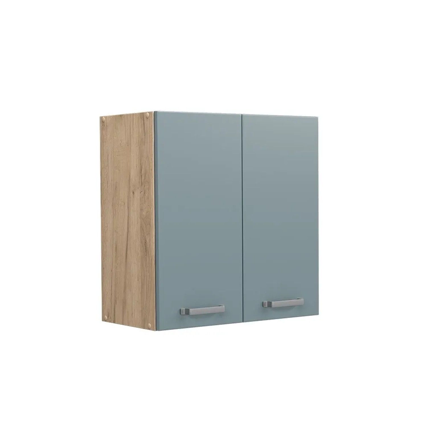 Vicco Hängeschrank R-Line Hängender Küchenschrank Blau-Grau Goldkraft Eiche 60 cm