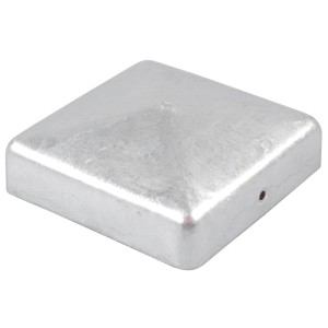 Verzinkte Holmwerk Pfostenkappe 101mm Pyramide für 10x10cm Pfosten.