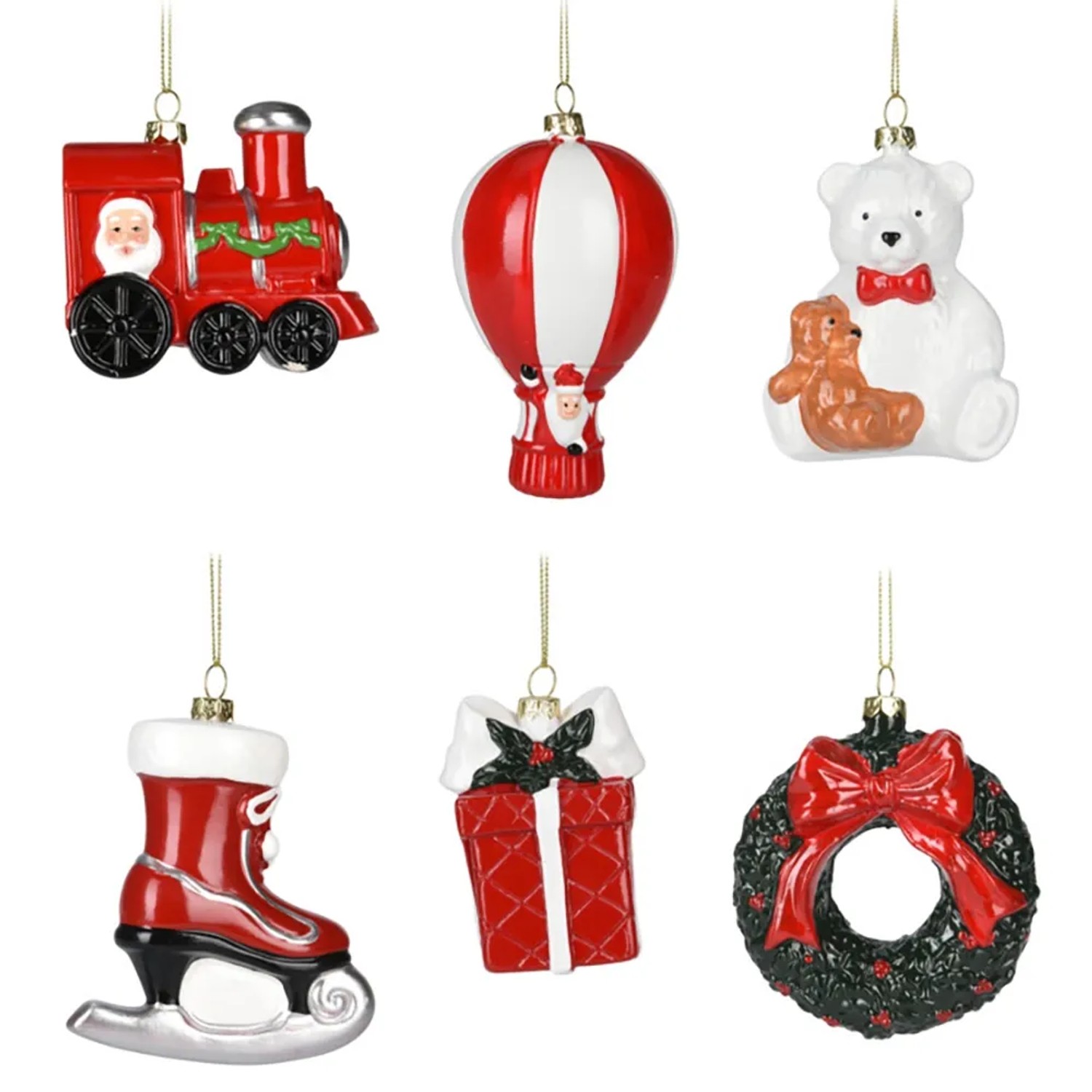Hängedeko Weihnachtsfiguren 6-fach sortiert