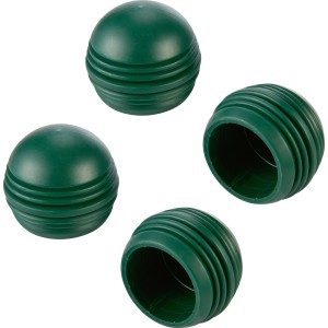 Fußkappen für Hollywoodschaukel Valdivia, Ø 48mm, aus grünem Kunststoff, 4er Set.