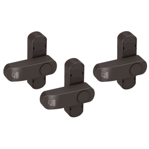 3er Set Basi Fenster Zusatzsicherungen, braun, für einflügelige Fenster und Fenstertüren.