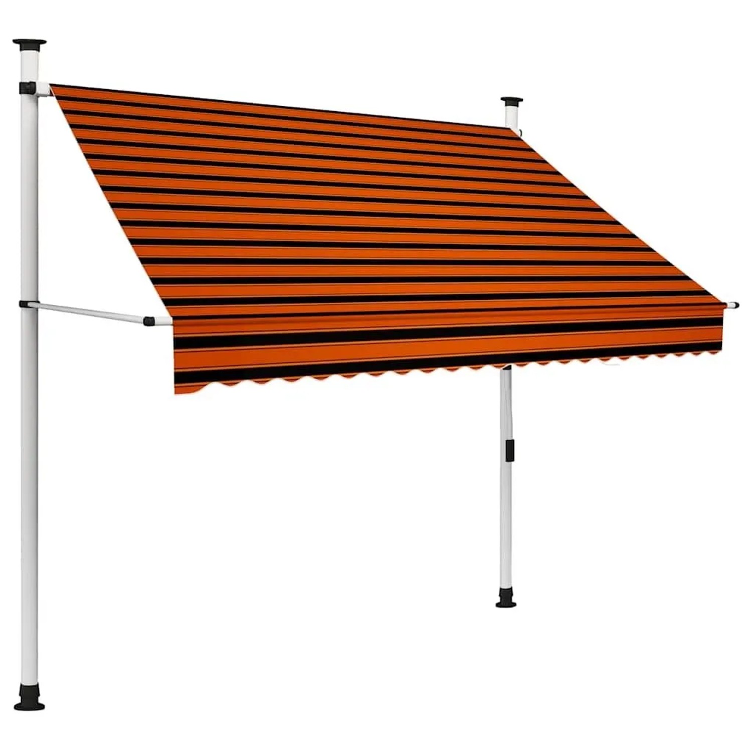 vidaXL Einziehbare Markise Handbetrieben 200 cm Orange und Braun 145836