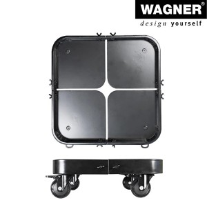 Wagner Design Pflanzenroller Sun City, schwarz, ausziehbar, mit Rollen und Feststellern.