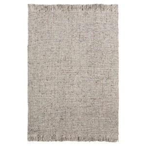 MeGusta Kurzflor Teppich, Uni Bunt, 120x170cm, moderner Woll-Viskose Teppich mit Fransen.