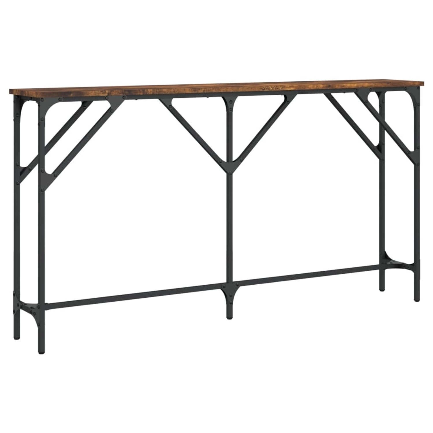 vidaXL Konsolentisch Räuchereiche 140x23x75 cm Holzwerkstoff 837774 günstig online kaufen