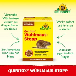 Neudorff Quiritox WühlmausStopp 200g: Granulat zur Wühlmausbekämpfung im Garten und rund ums Haus.
