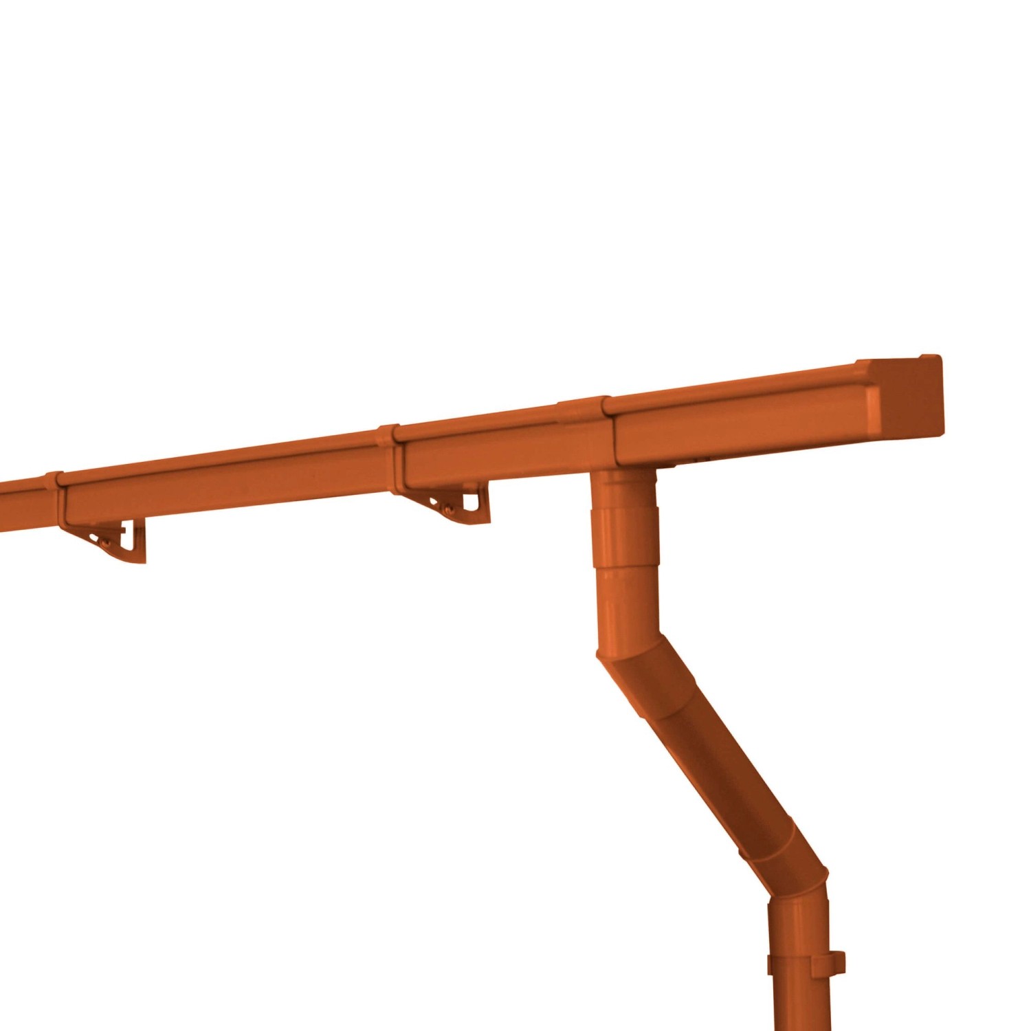Inefa Dachrinnen Set PVC 6m NW 83 Kastenrinne für Gartenhaus Carport Braun günstig online kaufen