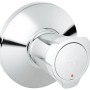 Grohe Costa UP-Ventil Oberteil mit roter Markierung, verchromt.