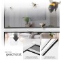 Tectake Aluminium Insektenschutzrollo  Mit Bürstendichtungen Individuell Kürzbar 110 x 160 cm 5 x 110 x 160 cm Weiß_3
