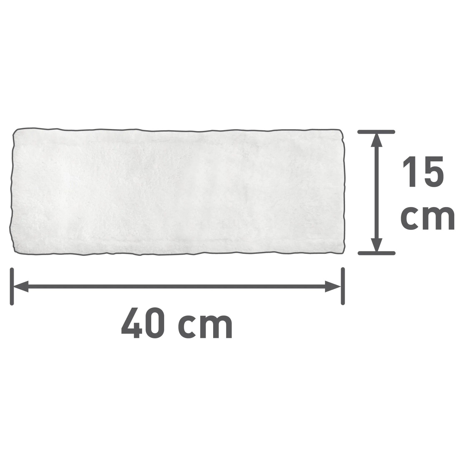 Ersatzbezug für Bodenwischer, Feucht- und Trocken, 40x15cm, Mikrofaser