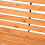 Detailansicht der Garden Pleasure Parkbank Bellevue aus Holz und Stahl.