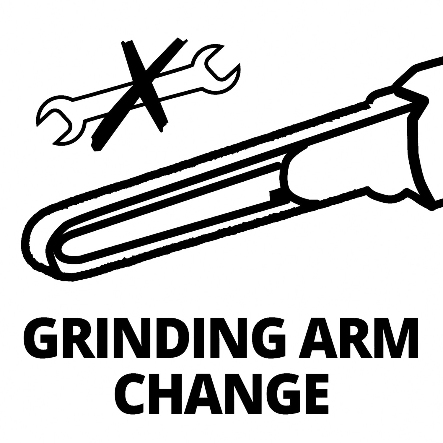Symbol: Werkzeugloser Schleifarmwechsel bei der Einhell Akku-Bandfeile.