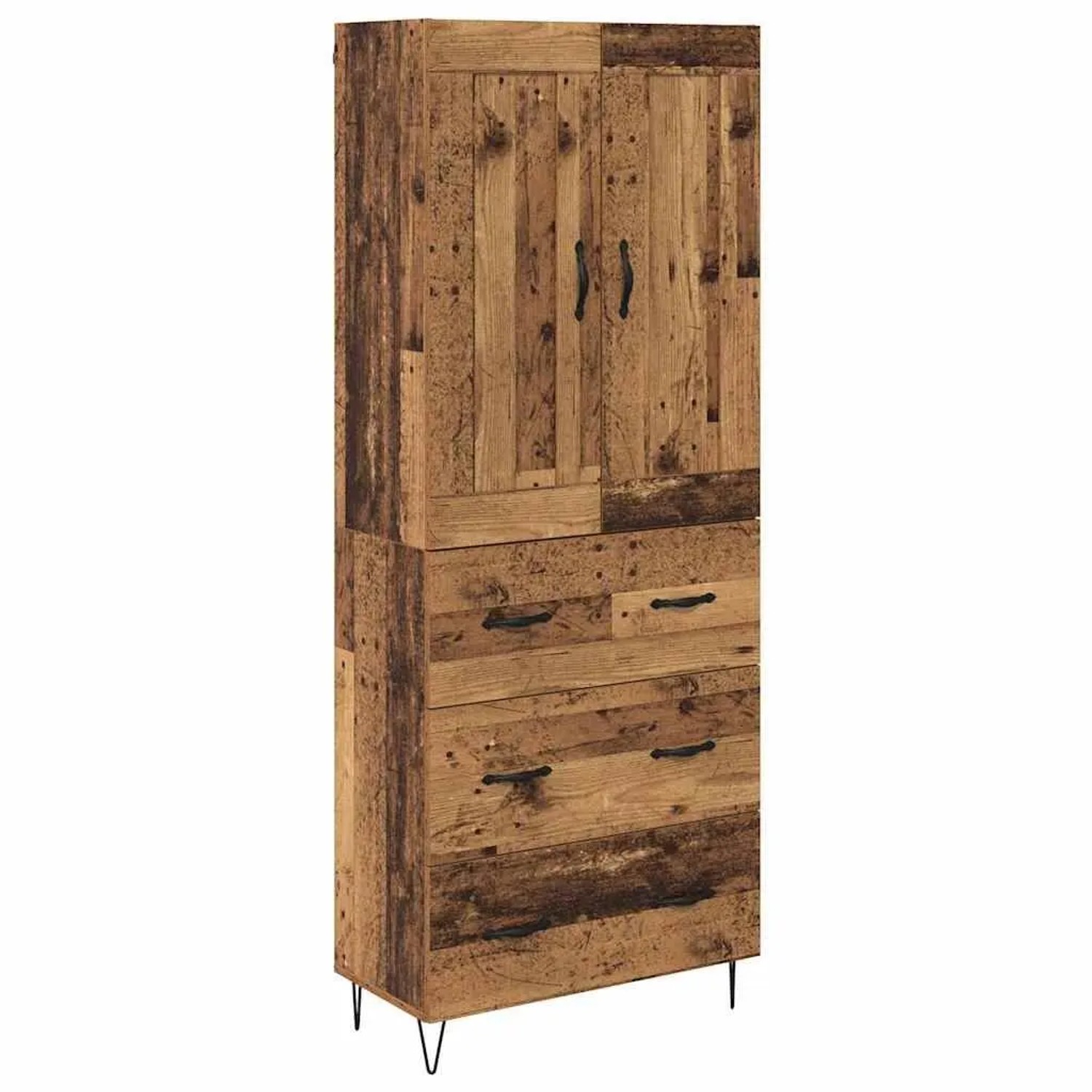 vidaXL Highboard Altholz 69,5 x 34 x 180 cm Holzwerkstoff 3415622 günstig online kaufen