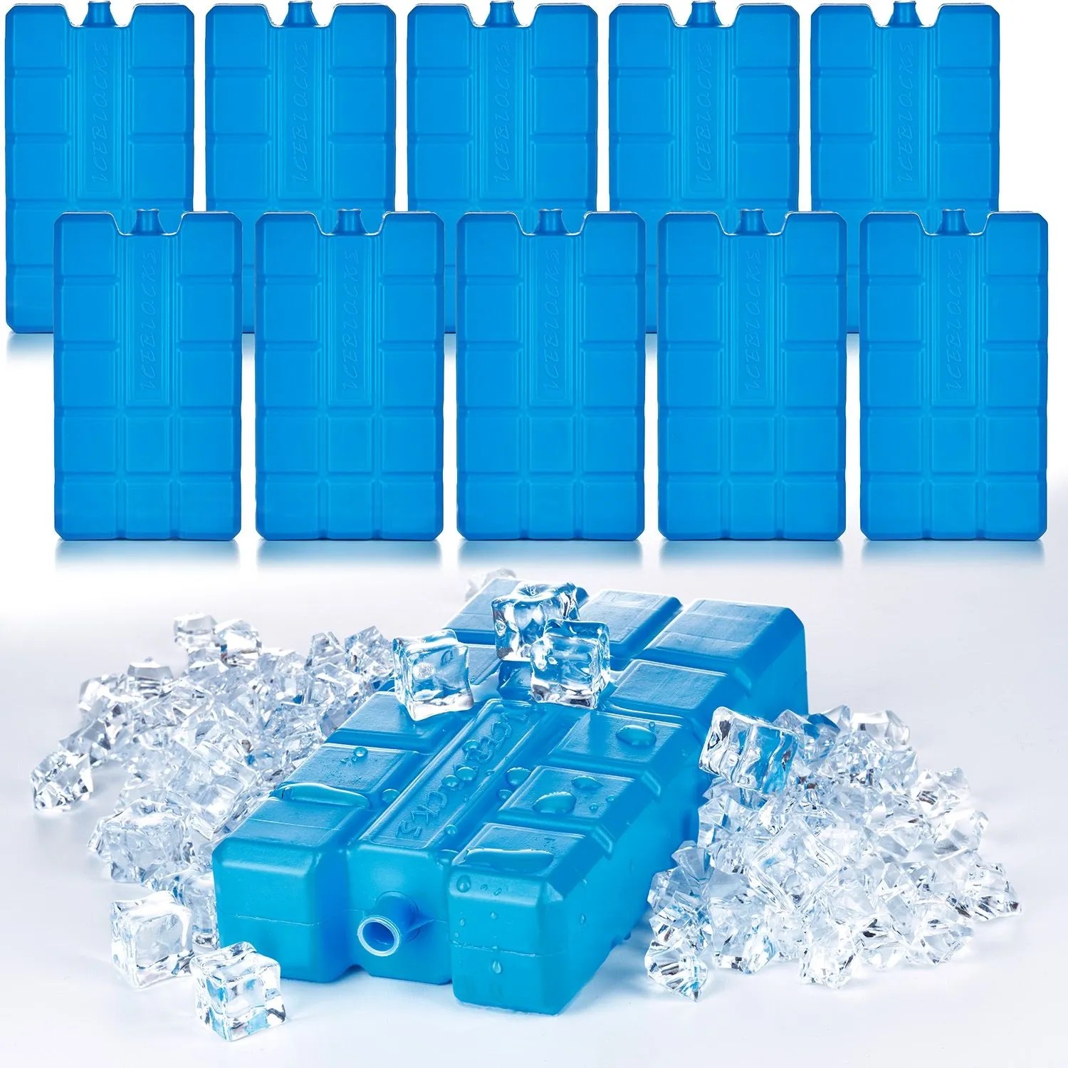 BigDean 10er Set Kühlakkus Je 200ml 12h Lange Kühlung Perfekt Für Kühltasche & Kühlbox 15 X 8 X 2 Cm Kühlelemente Kühlpacks Kühlpads Made