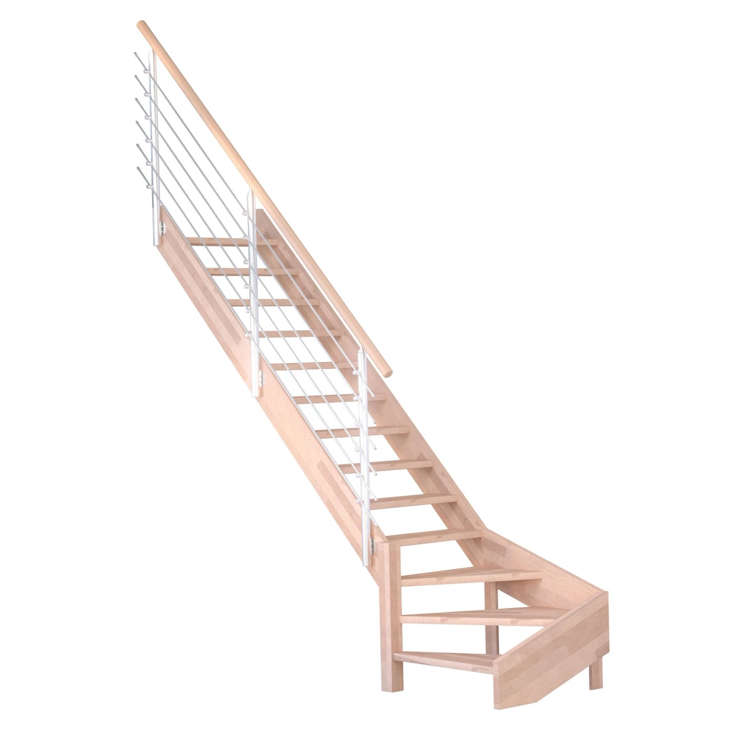 Treppe Mykonos Pro Buche Gew. L 90 cm Design-Geländer-Edelstahl FSC® günstig online kaufen