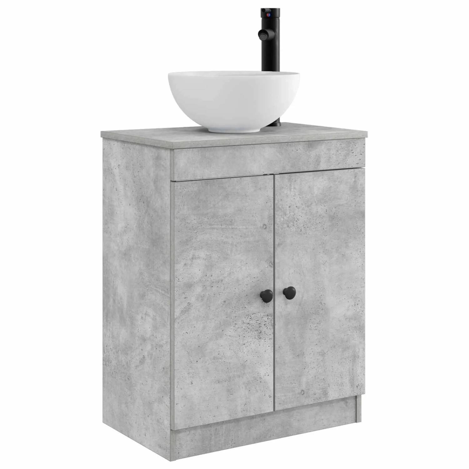 vidaXL Badezimmerschrank mit Waschbecken Betongrau 54 x 35 x 83 cm 890117