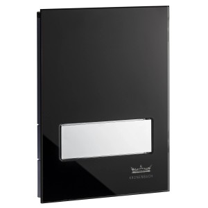 Kronenbach Urinalsteuerung Plantec 2.0 Cube in Schwarz/Chrom Glanz.