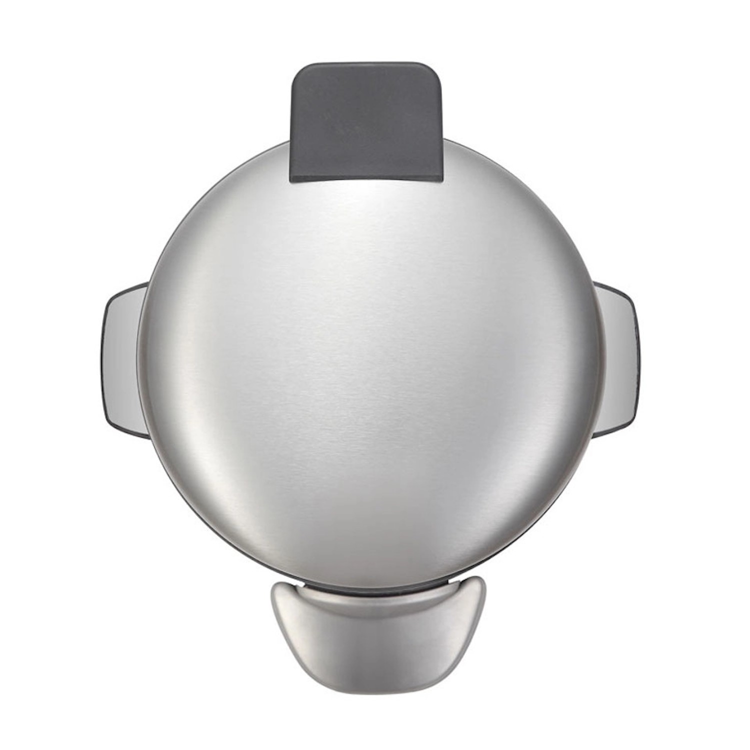 Grauer PROREGAL Treteimer, 30 Liter, mit Griffen und Kugelkappe. Retro Mülleimer für Bad & Küche.