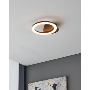 Moderne LED-Wandleuchte Parrapos-Z von Eglo in Weiß und Schwarz. Smarte Leuchte für stimmungsvolles Licht.
