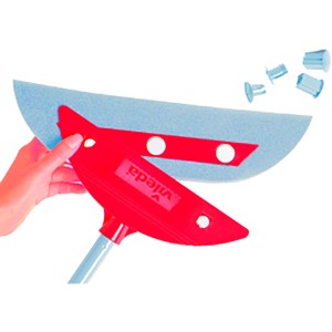 Vileda Ersatz-Kehrteil für Superfeger Classic Besen, Mikroschaum, rot/blau.