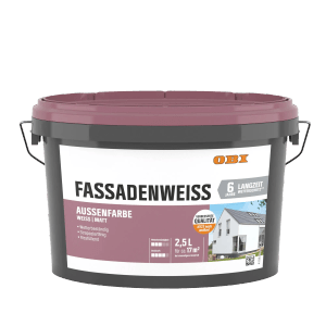 OBI Fassadenweiss Aussenfarbe Weiß Matt 2,5 l