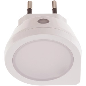 Weißes Müller-Licht LED-Nachtlicht Luna mit Sensor für die Steckdose.